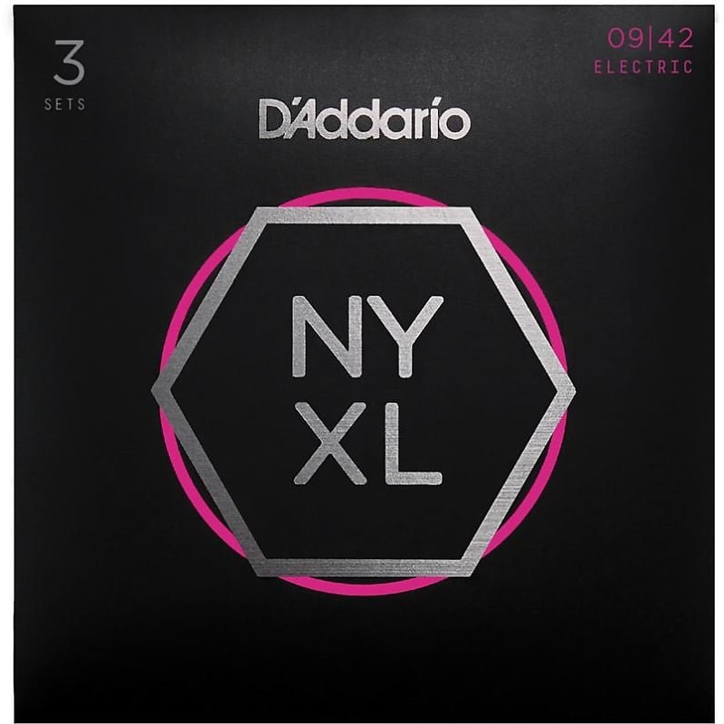 D’Addario NYXL0942-3P Nickel Wound Electric Guitar String 3-Pack, Super Light 9-42 *Free Shipping*