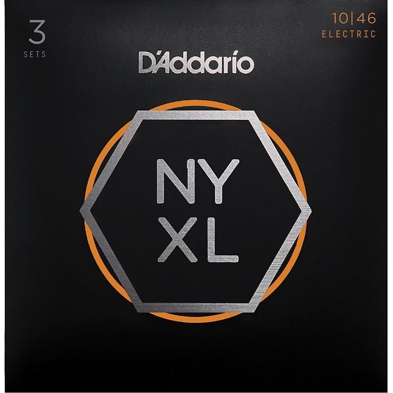 D’Addario NYXL1046-3P Nickel Wound Electric Guitar Strings 3-Pack, 10-46, Light *Free Shipping in the USA*