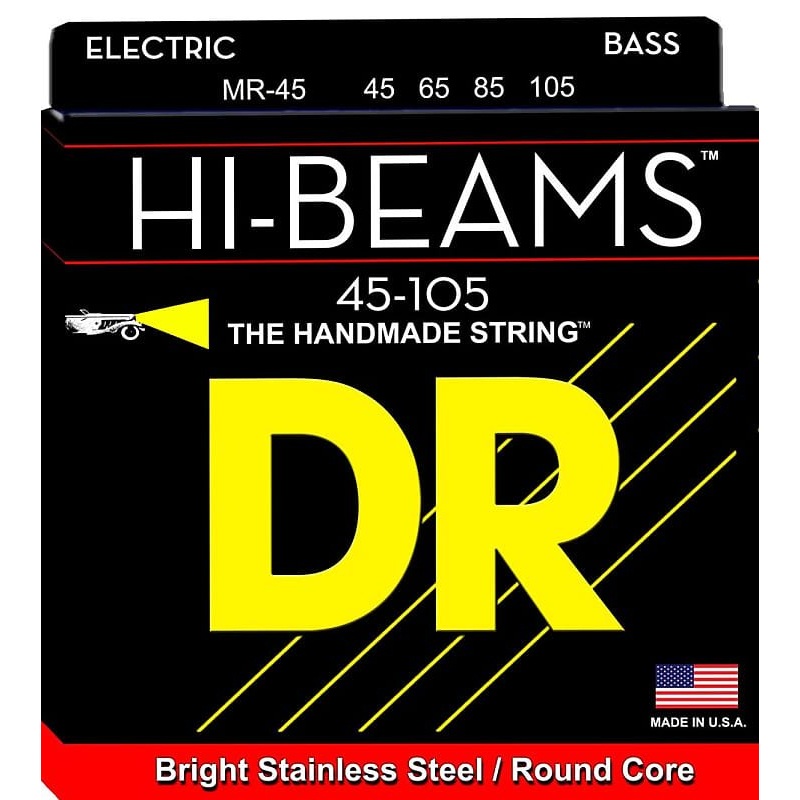 DR Strings MR-45 Hi-Beam Medium Bass Strings 45-105  *Free Shipping in the USA*