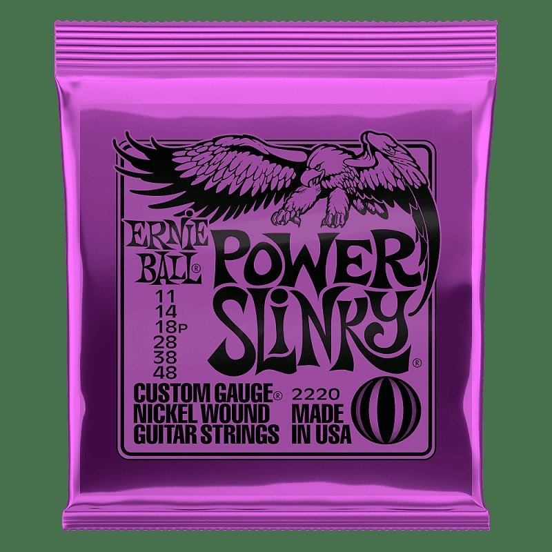 Ernie Ball 2220 Power Slinky Electric Guitar Strings, .011 – .048