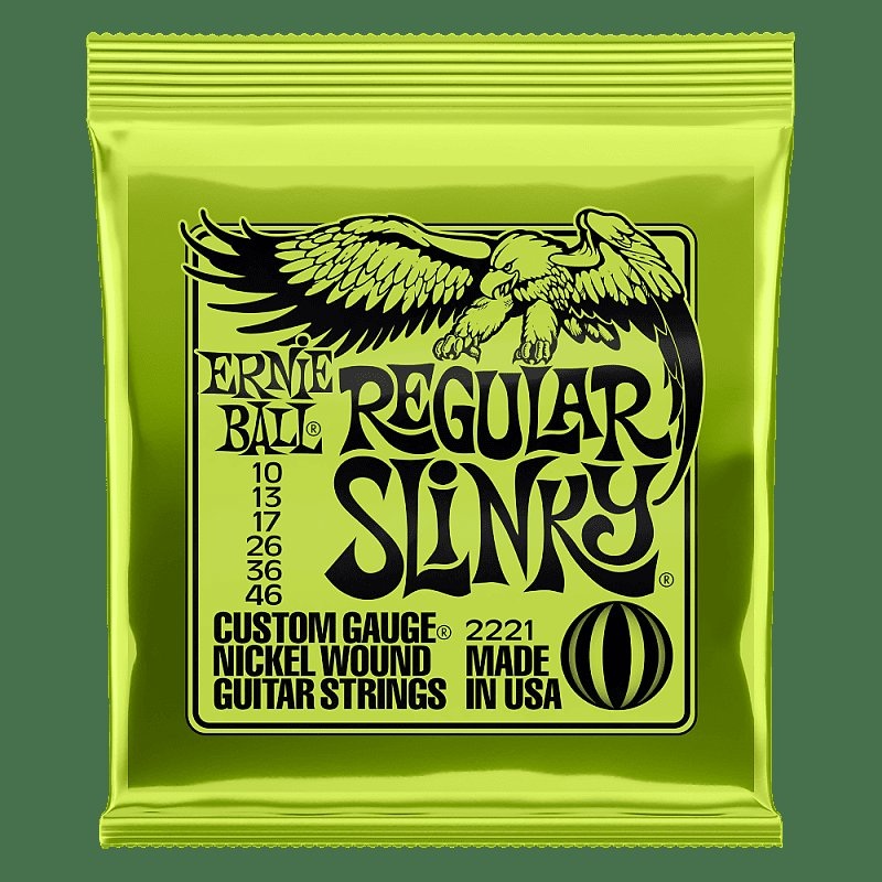 Ernie Ball 2221 Regular Slinky Electric Guitar Strings, .010 – .046
