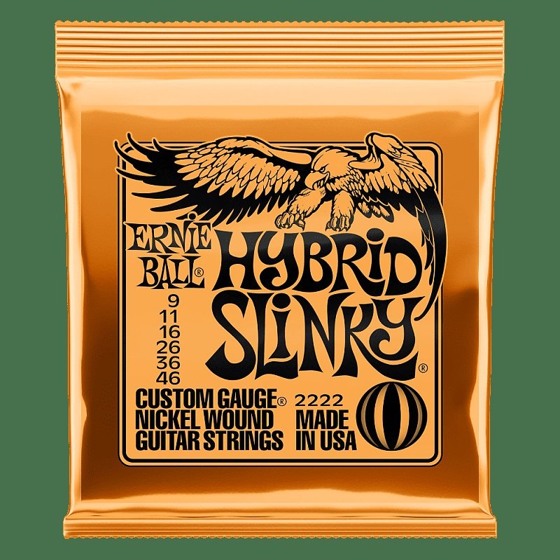 Ernie Ball 2222 Hybrid Slinky Electric Guitar Strings, .009, – .046