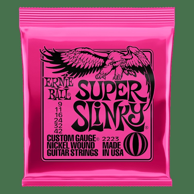 Ernie Ball 2223 Super Slinky Electric Guitar Strings, .009 – .042
