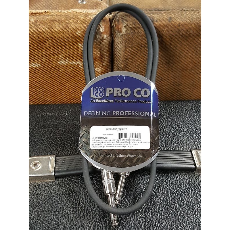 Pro Co EG-3 Patch Cable 1/4 to 1/4 Straight ends *Free Shipping in the USA*