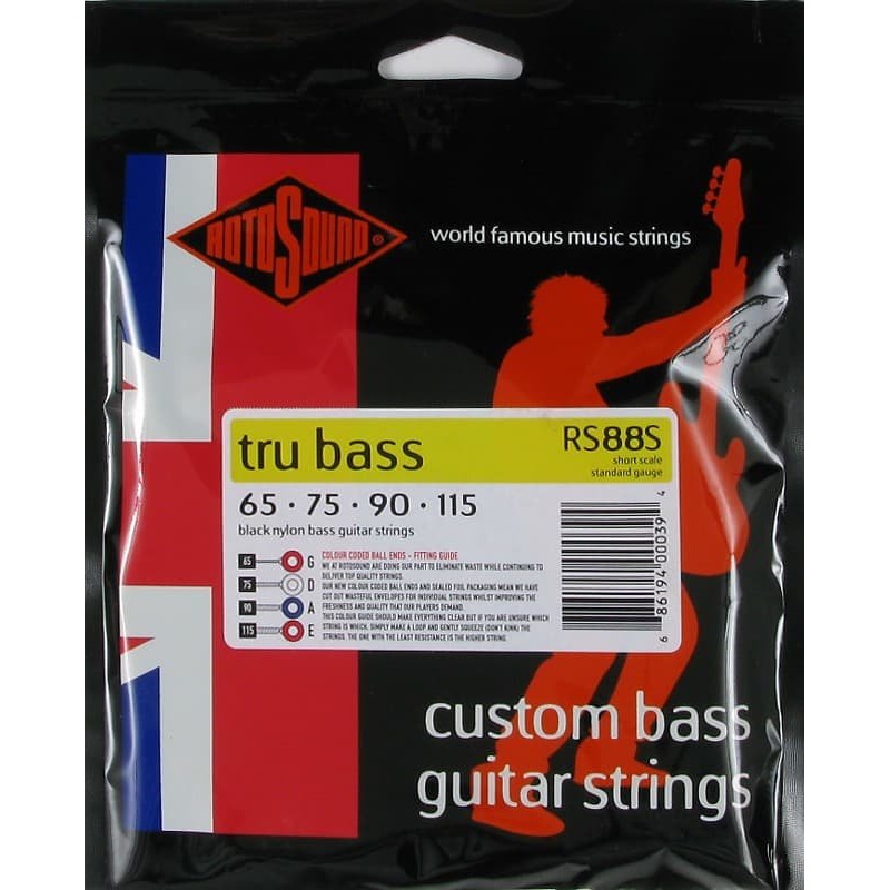 Rotosound RS88S Tru Bass 88 Short Scale Standard Bass Strings 65-115  *Free Shipping in the USA*