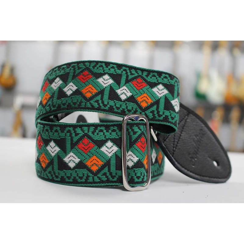 Souldier Guitar Strap Clapton Green w/ Black Leather Ends GS0271 *Free Shipping in the USA*