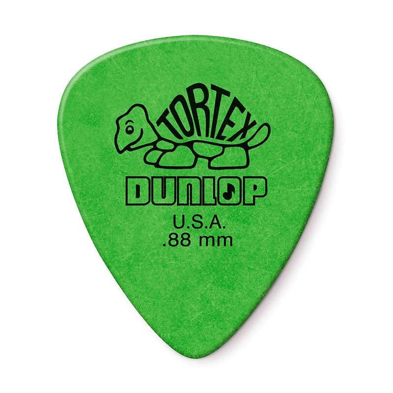 Dunlop Tortex Standard Picks .88mm, 12 Pack- 418P.88 Green
