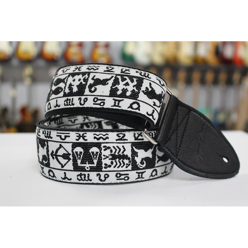Souldier Guitar Strap Zodiac Black w/ black ends GS0352 *Free Shipping in the USA*