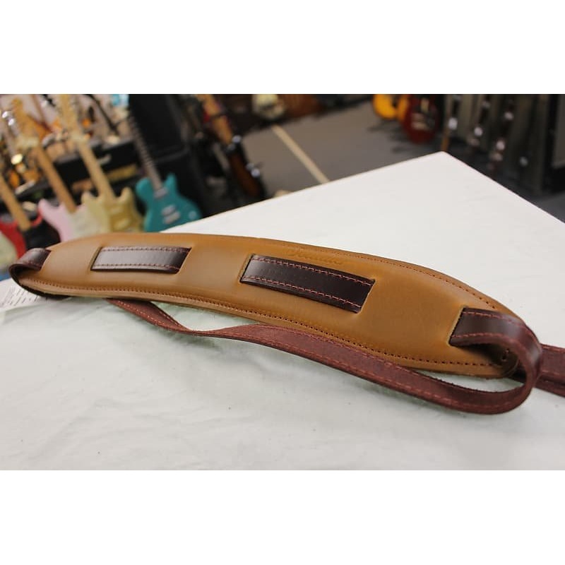 Souldier  Plain Saddle Guitar Strap Red Strap / Brown Pad *Free Shipping in the USA*
