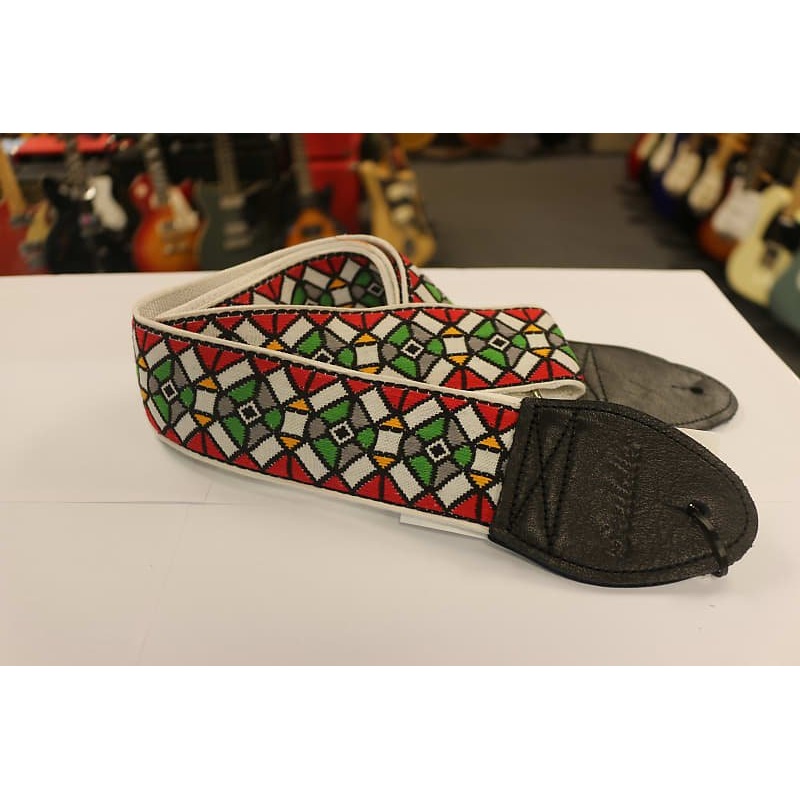 Souldier Stained Glass Red Guitar Strap *Free Shipping in the USA*