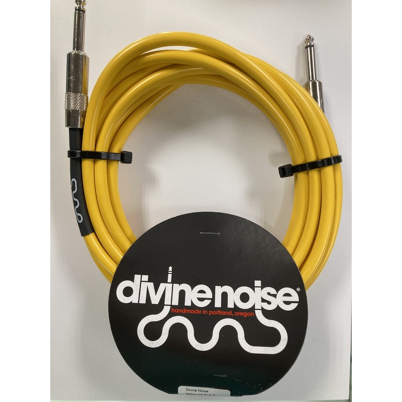Divine Noise 15ft Instrument Cable (Straight – Straight ) Yellow *Free Shipping in the USA*