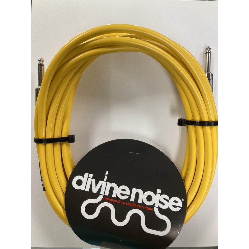 Divine Noise 25ft Instrument Cable S-S Yellow *Free Shipping in the USA*