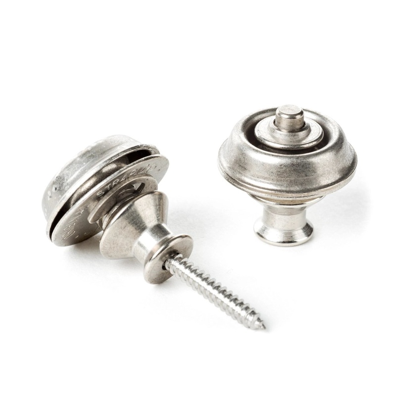 Dunlop STRAPLOK Strap Retainers Dual Design – VINTAGE NICKEL – SLS1035VN