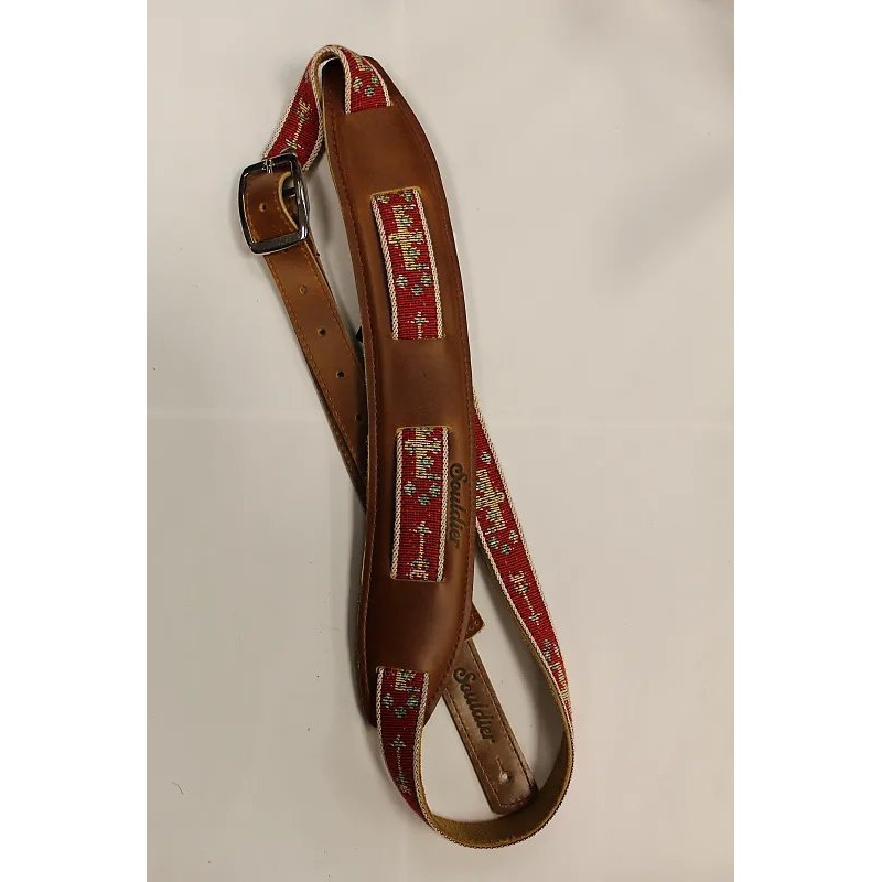 Souldier Phoenix Red Leather Saddle Strap *Free Shipping in the USA*
