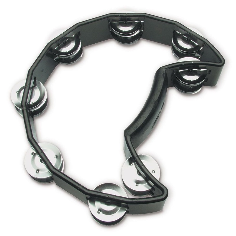 Toca Percussion T-2602 Half Moon Tambourine 10 Black