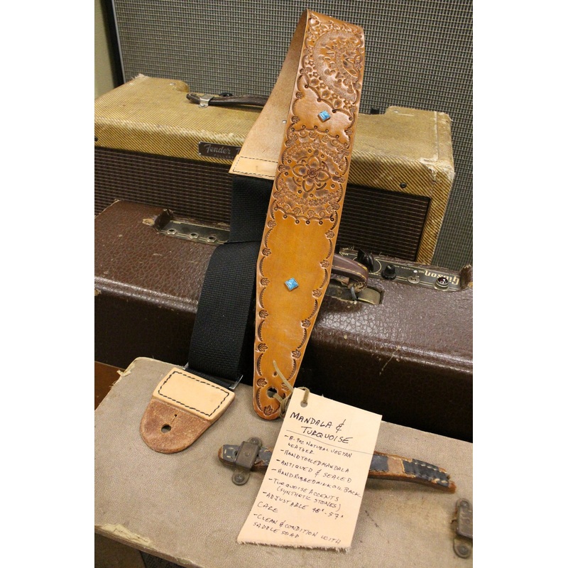 Cheesecake Leathers Mandala & Turqoise Guitar Strap