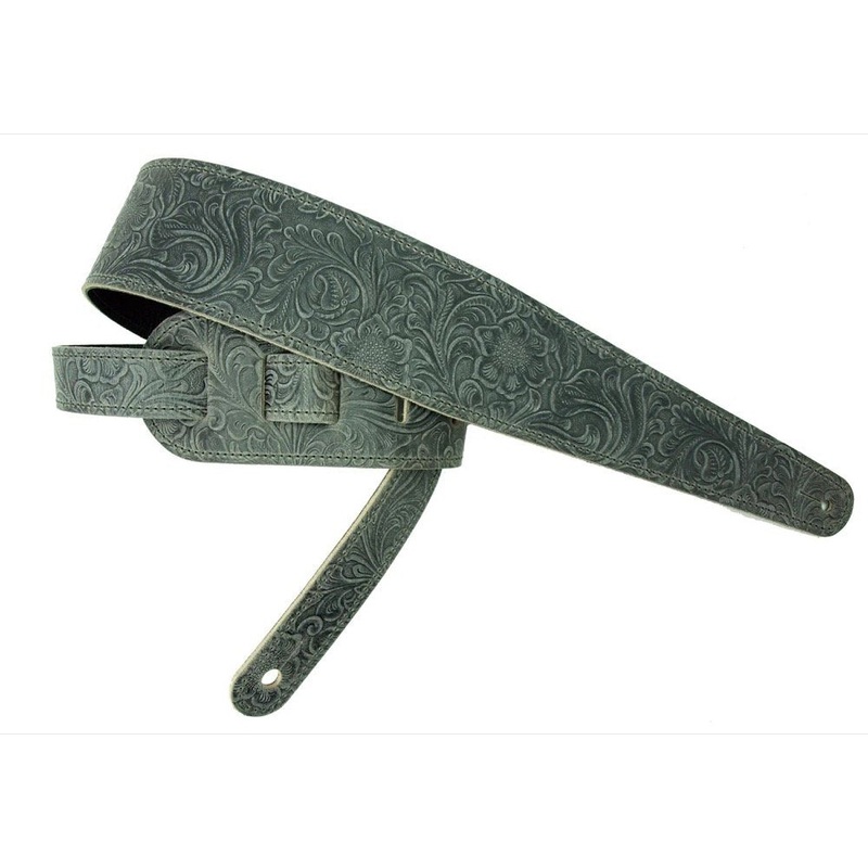 LM Products LS-2304T BK Black Western Tooled Guitar Strap *Free Shipping in the USA*