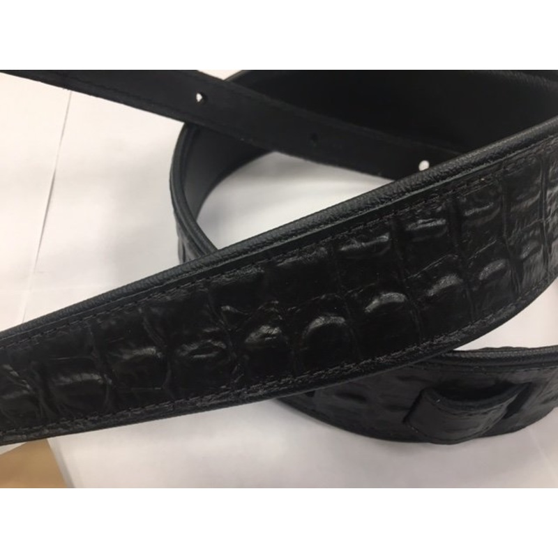 LM Products PM-2 Premier Leather Guitar Strap with Crocodile Embossing *Free Shipping in the USA*
