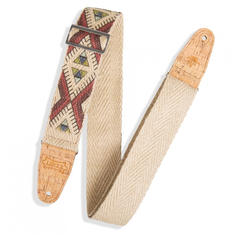 Levy’s Diamond Tribal Hemp Natural, Multi 2  MH8P-002 Guitar Strap *Free Shipping in the USA*