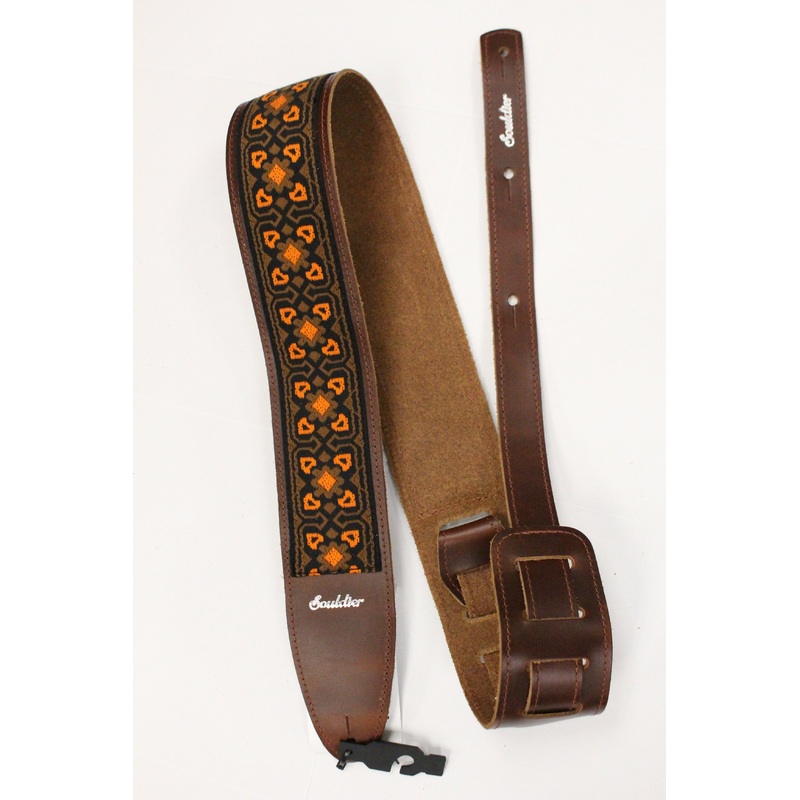 Souldier Fillmore Brown & Orange Torpedo Guitar Strap *Free Shipping in the US*