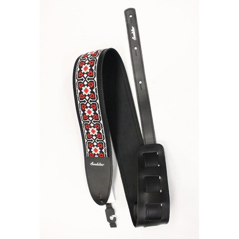 Souldier Torpedo Fillmore Red, Black, & White Guitar Strap *Free Shipping in the US*
