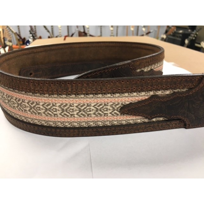 LM Products FLC-BR Framed Leather Guitar Strap *Free Shipping in the USA*