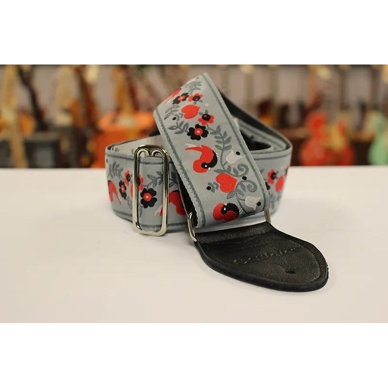 Souldier Lovebirds Grey Guitar Strap *Free Shipping in the USA*