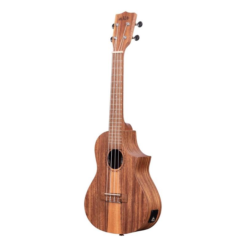 Kala KA-TK-C-CE Teak Tri-Top Concert Ukulele w/ Cutaway & EQ