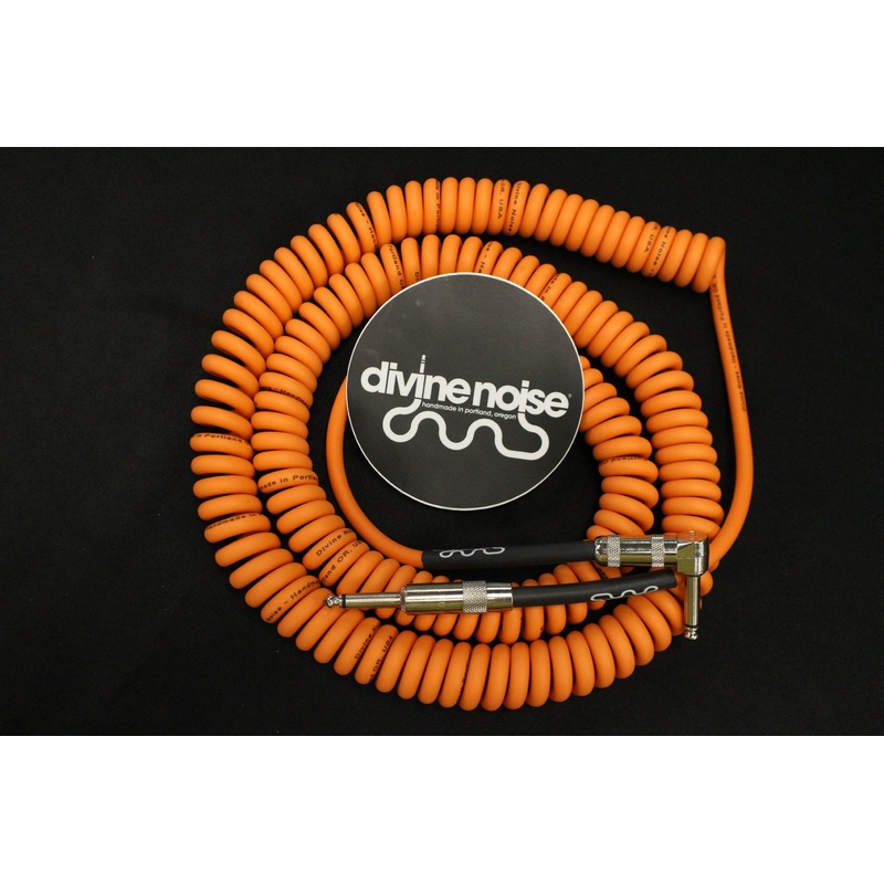 Divine Noise Curly Cable Orange 30′ Straight / Angle  *Free Shipping in the USA*