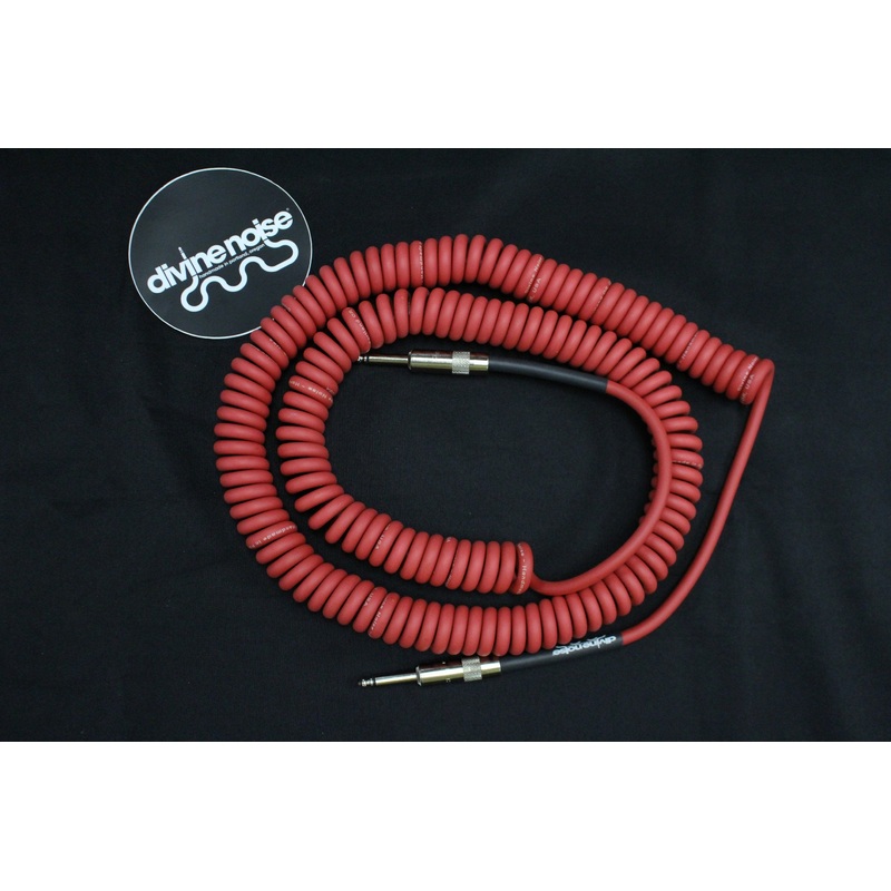 Divine Noise Curly Cable Red 30′ Straight / Straight *Free Shipping in the USA*