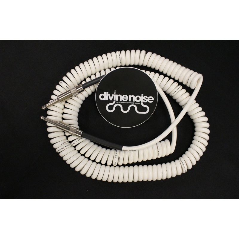 Divine Noise Curly Cable White 30′ Straight / Straight *Free Shipping in the USA*