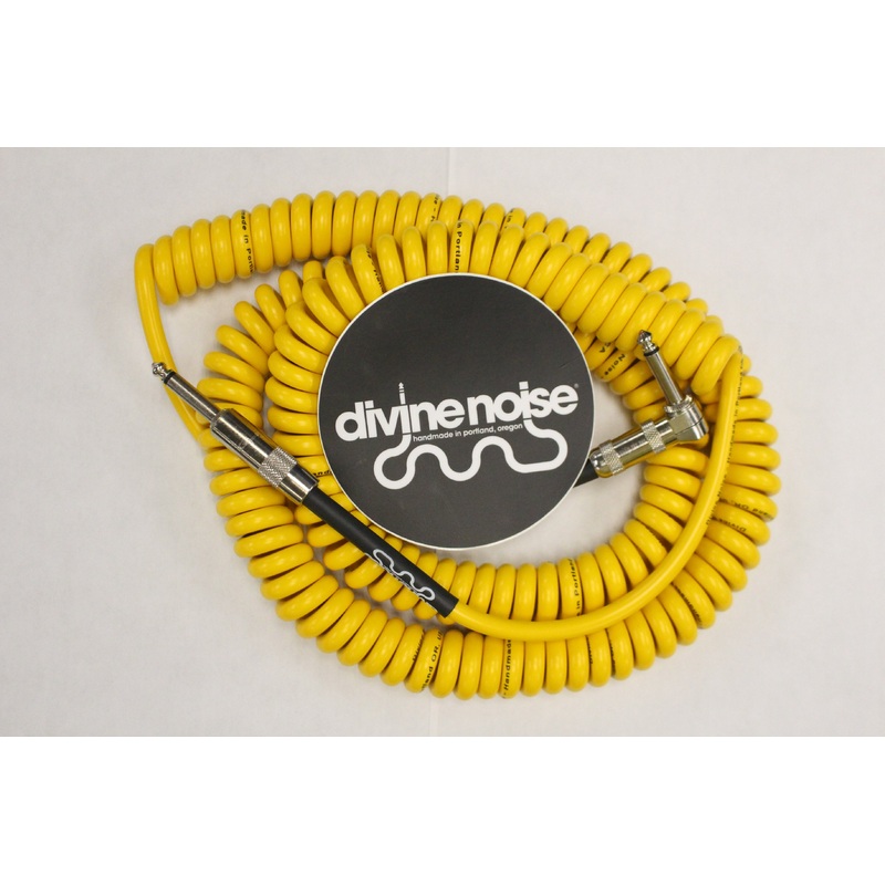 Divine Noise Curly Cable Yellow 30′ Straight / Angle *Free Shipping in the USA*