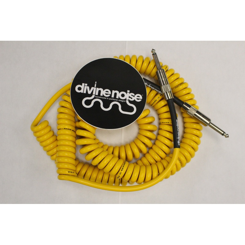 Divine Noise Curly Cable Yellow 30′ Straight / Straight *Free Shipping in the USA*