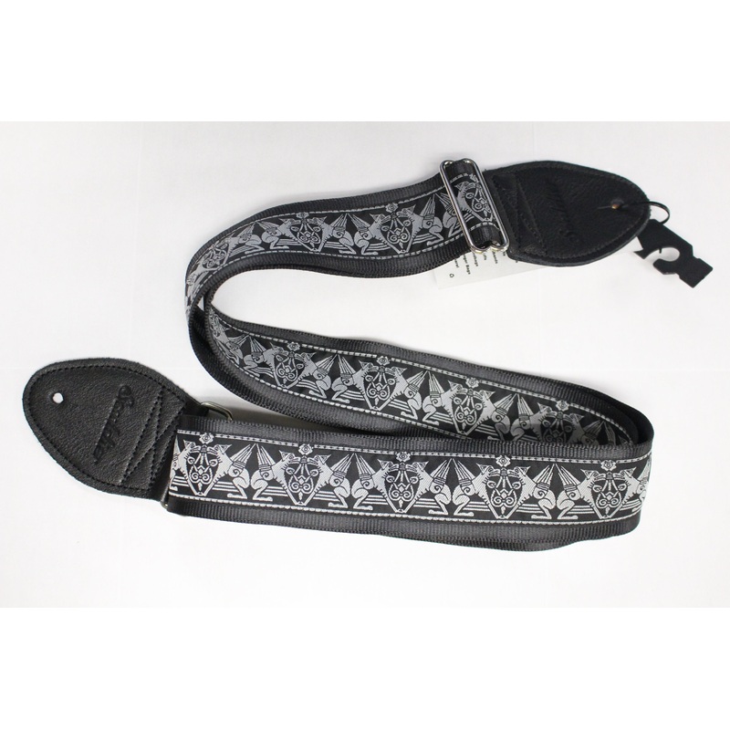 Souldier Guitar Strap Argus Black with Black Leather Ends *Free Shipping in the USA*