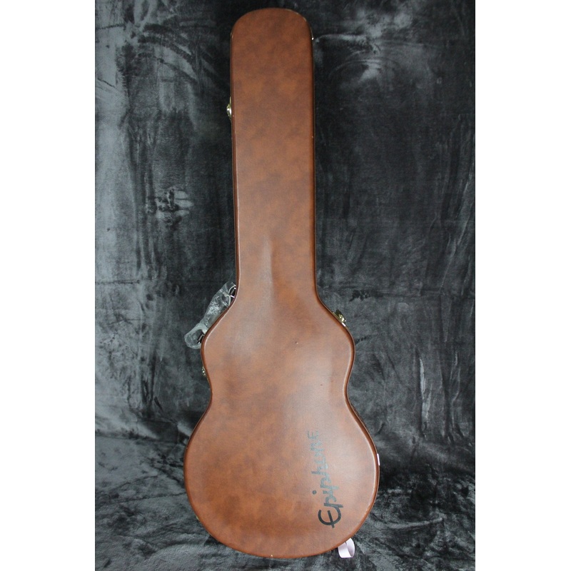 Epiphone Deluxe Brown, LIFTON-STYLE Les Paul Case with Gold-Plated Hardware & Pink Interior