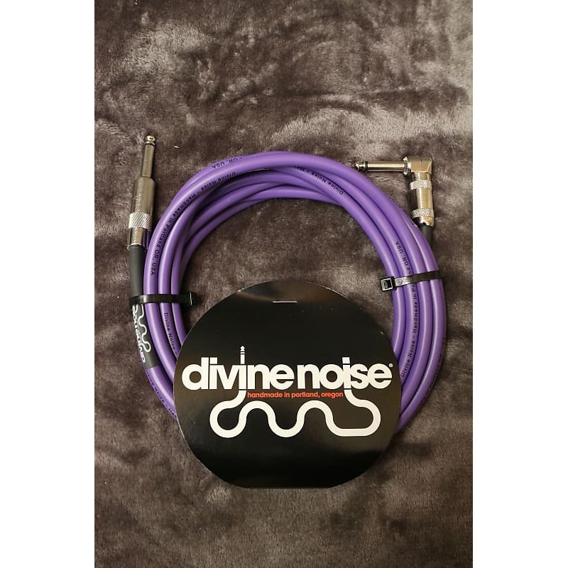 Divine Noise 15ft Instrument Cable ST-RA (Straight-Right Angle) Purple *Free Shipping in the USA*