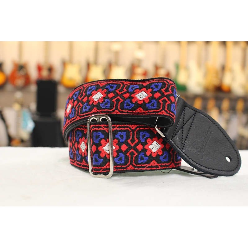 Souldier Strap Fillmore Red/White/Blue w/ Black Leather Ends *Free Shipping in the USA*