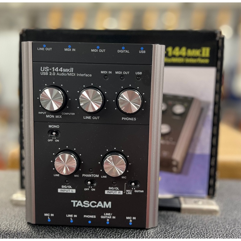 Tascam US-144 MKII USB 2.0 Audio/Midi Interface Used