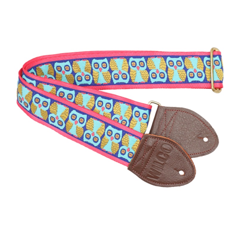 Souldier Wilco VEGAN Signature Blue and Gold Owls Guitar Strap *Free Shipping in the USA*