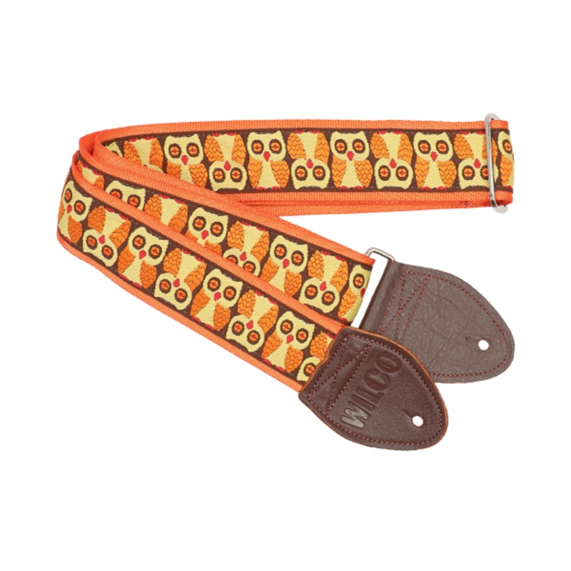 Souldier Wilco VEGAN Signature Brown/Yellow Owls Guitar Strap *Free Shipping in the USA*