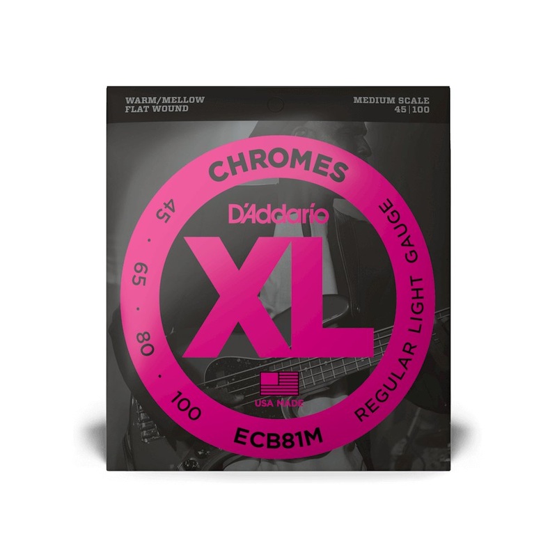 D’Addario ECB81M Regular Light Medium Scale Flatwound Bass Strings