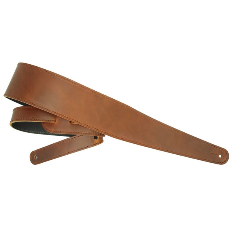 LM Products LS-2304P Luxe Leather Guitar Strap Brown *Free Shipping in the USA*