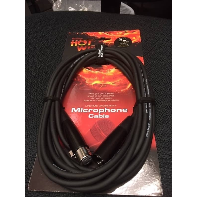 On-Stage MC12-20XLR Hot Wires XLR Cable – 20′