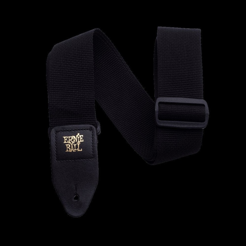 Ernie Ball Polypro Guitar Strap/Bass Strap – Black