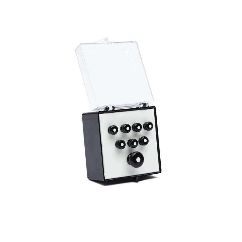 Martin Inlaid Bridge & Endpins – Black/White Inlay 18APP21