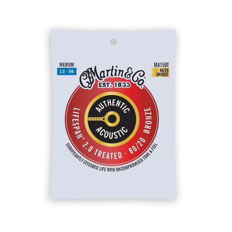 Martin MA150T Authentic Acoustic Lifespan 2.0 80/20 Bronze – 13-56 Medium
