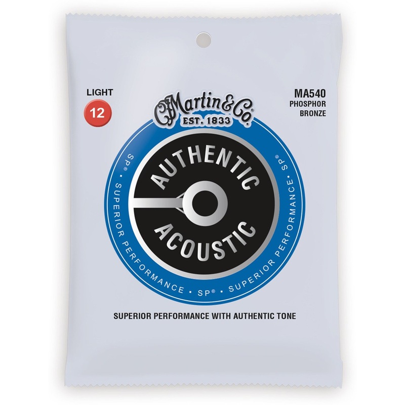 Martin MA540 Authentic Acoustic Lifespan 2.0 Guitar Strings Phosphor Bronze  .012-.054