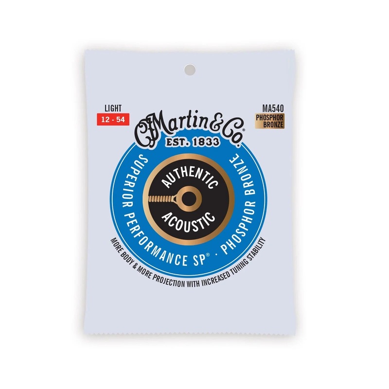 Martin MA545 Authentic Acoustic SP Guitar Strings Phosphor Bronze  .0125-.055