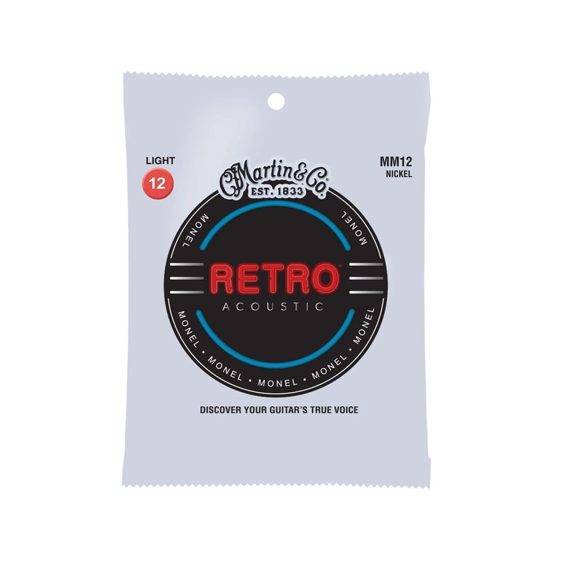 Martin MM12 Retro Acoustic Guitar Strings – .012-.054  Light Monel