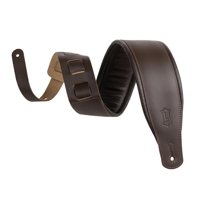 Levy’s Amped Leather Series M26PD-DBR-DBR Guitar Strap *Free Shipping in the USA*